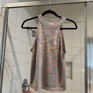 Multicolor Knit Sleeveless Top
